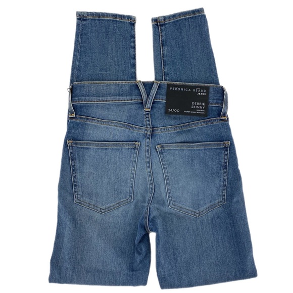 Veronica Beard Blue Debbie Skinny High Rise Denim Jeans - Picture 4 of 6